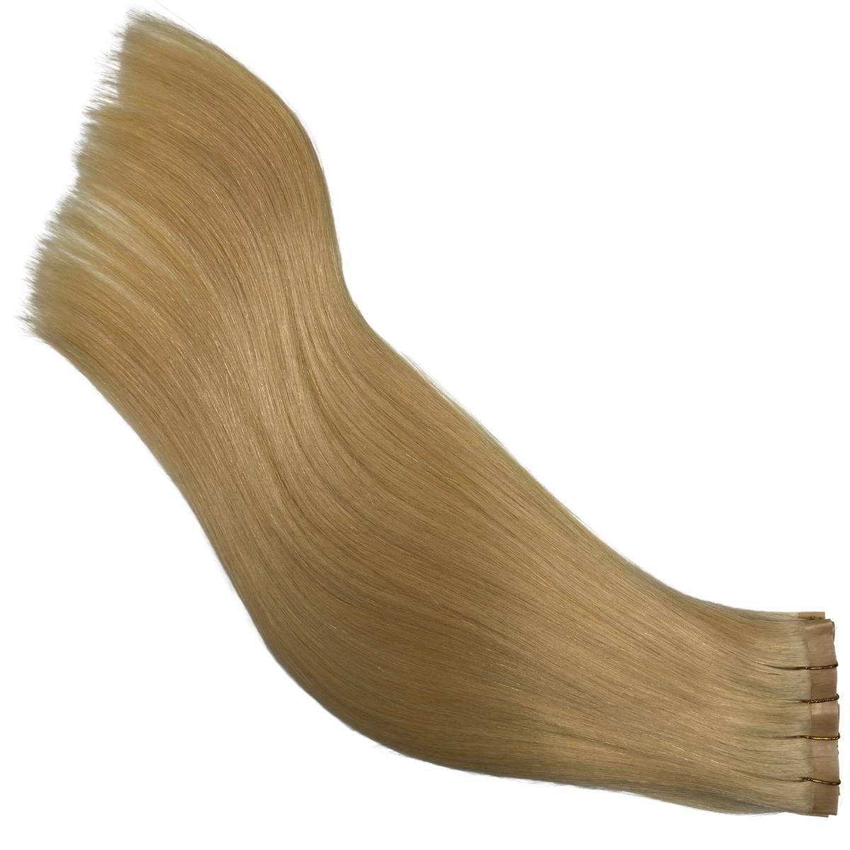 Raw Blonde Straight Seamless Clip-In 100% Human Hair Extensions by Private Label