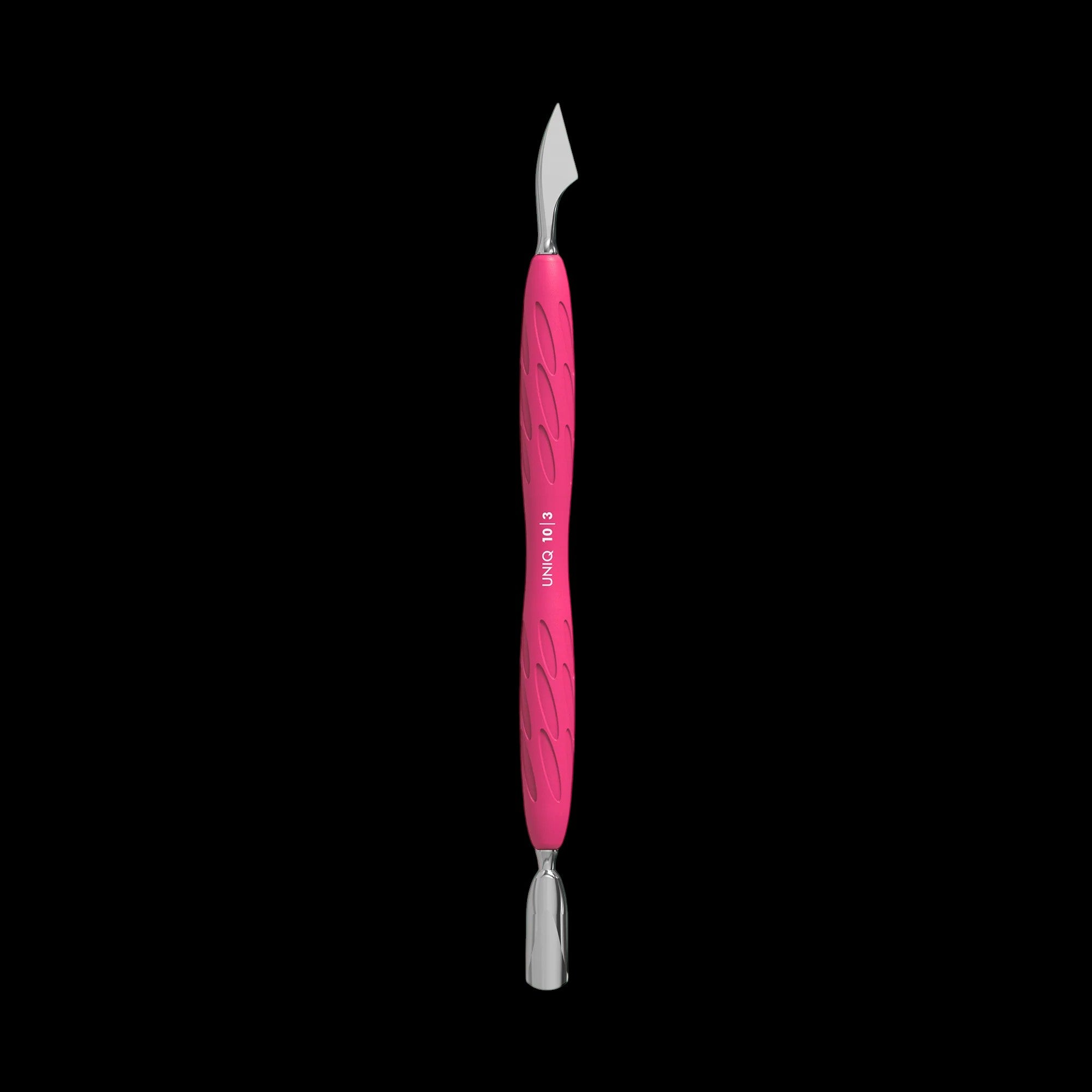 Manicure Pusher With Silicone Handle "Gummy" UNIQ 10 TYPE 3 (Narrow Rounded Pusher + Hatchet) -PQ-10/3- STALEKS by kvadrat store