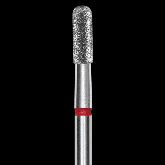 DIAMOND NAIL DRILL BIT, "CYLINDER", RED, HEAD DIAMETER 2.3/6.5MM (FA30R023/6.5) - STALEKS™ by kvadrat store