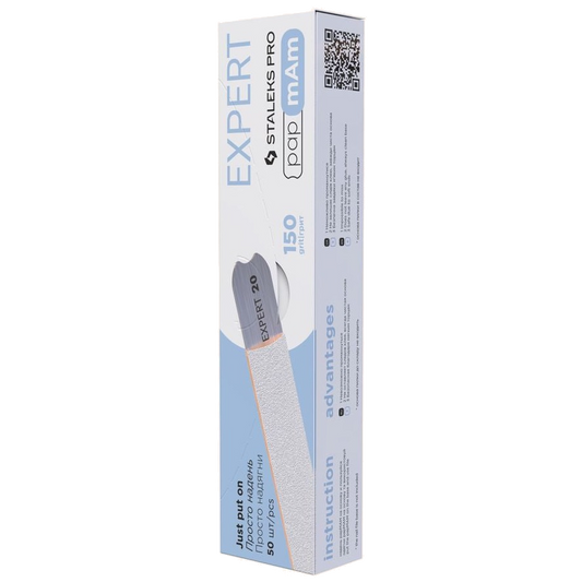 DISPOSABLE FILES PAPMAM FOR STRAIGHT NAIL FILE EXPERT 22 (50 PCS) DFCE-22 W- STALEKS™