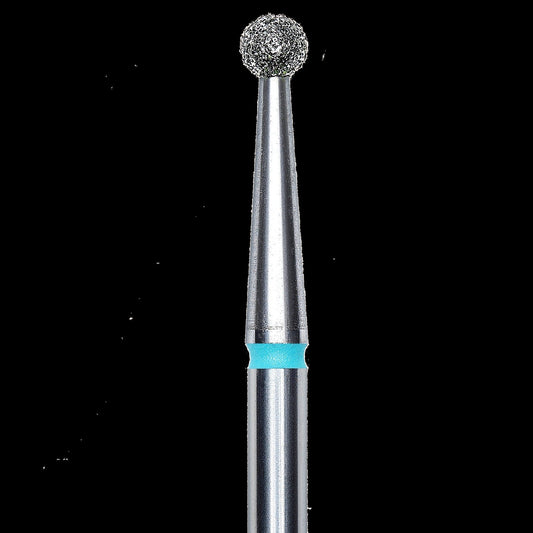 DIAMOND NAIL DRILL BIT, "BALL", BLUE, HEAD DIAMETER 2.5MM (FA01B025) - STALEKS™ by kvadrat store