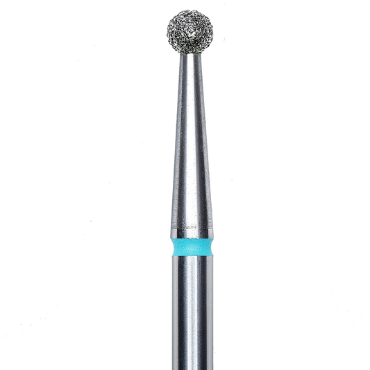 DIAMOND NAIL DRILL BIT, "BALL", BLUE, HEAD DIAMETER 2.5MM (FA01B025) - STALEKS™
