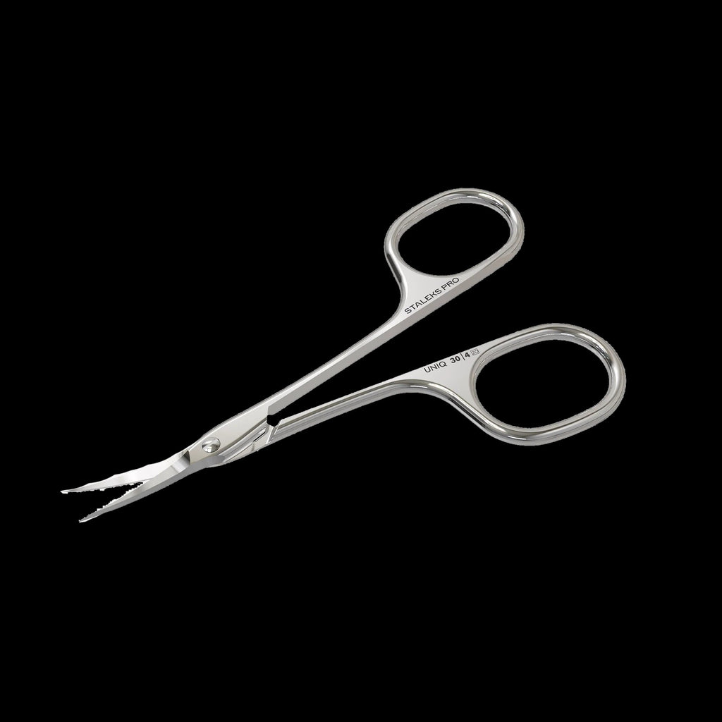 Professional Cuticle Scissors "Asymmetric" UNIQ 30 TYPE 4 -SQ-30/4- STALEKS by kvadrat store