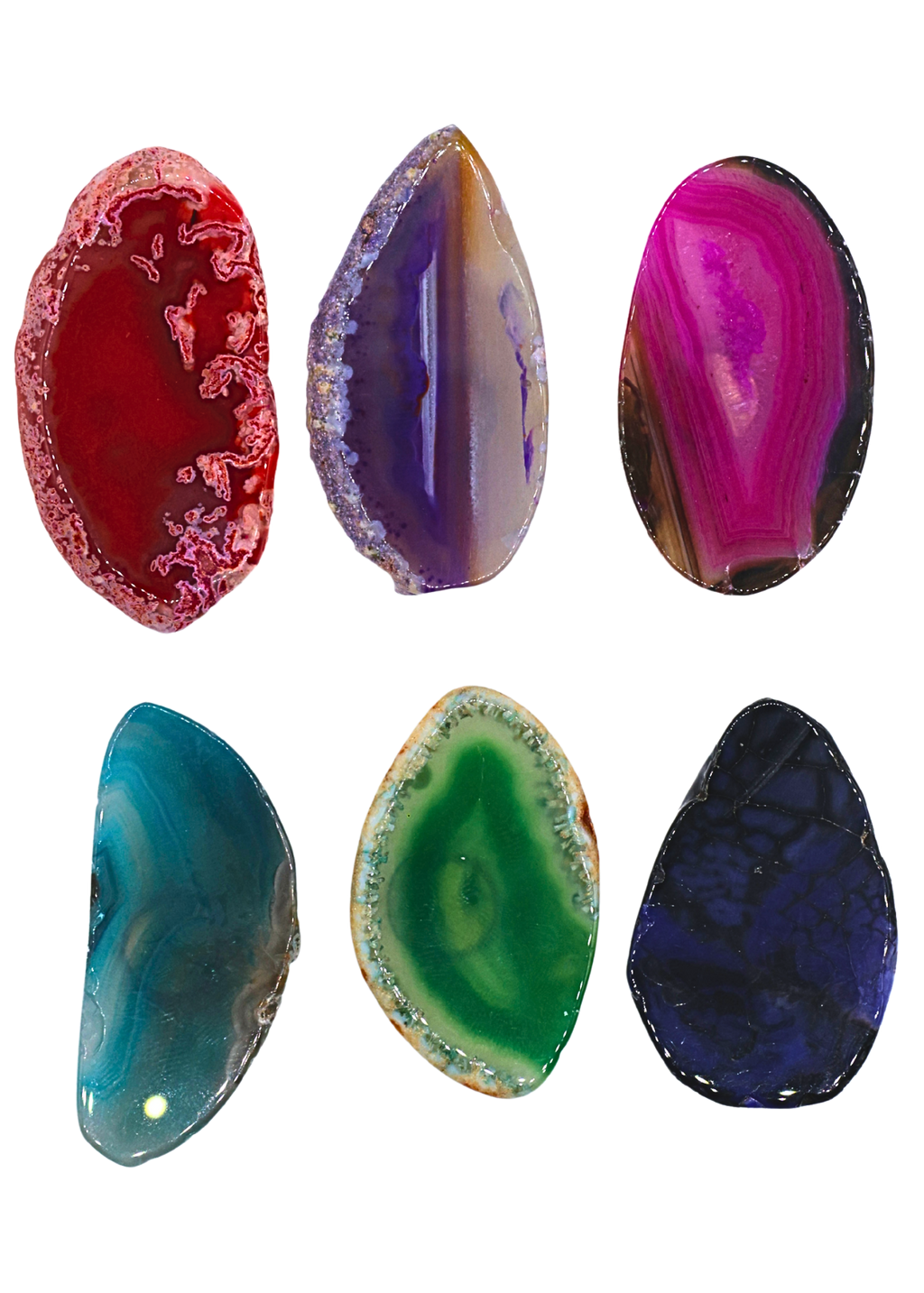 Agate Slice Crystal Fridge Magnet