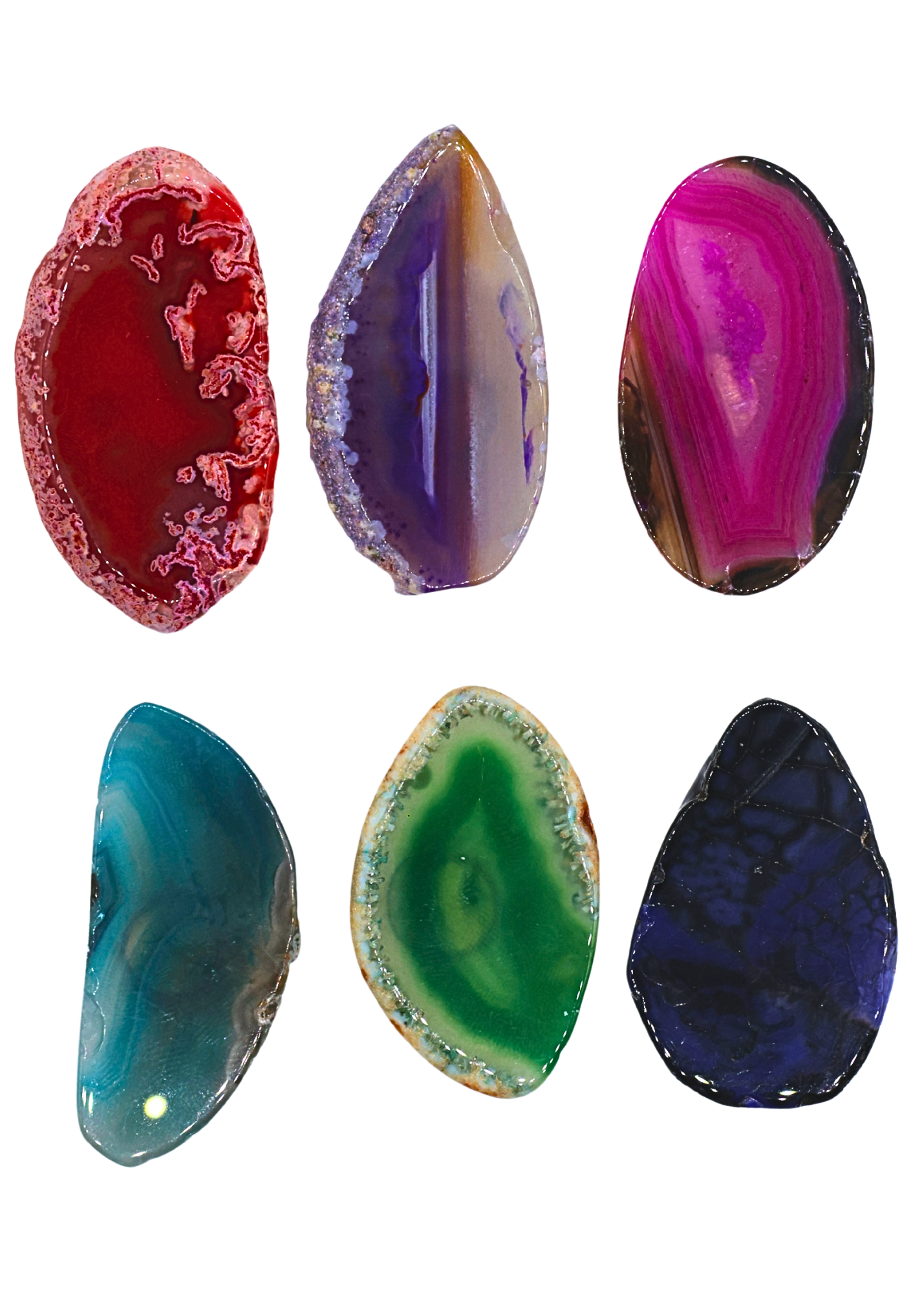 Agate Slice Crystal Fridge Magnet