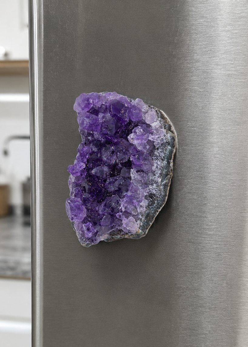 Amethyst Cluster Crystal Fridge Magnet