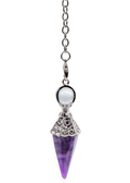 Ornate Amethyst Crystal Pendulum