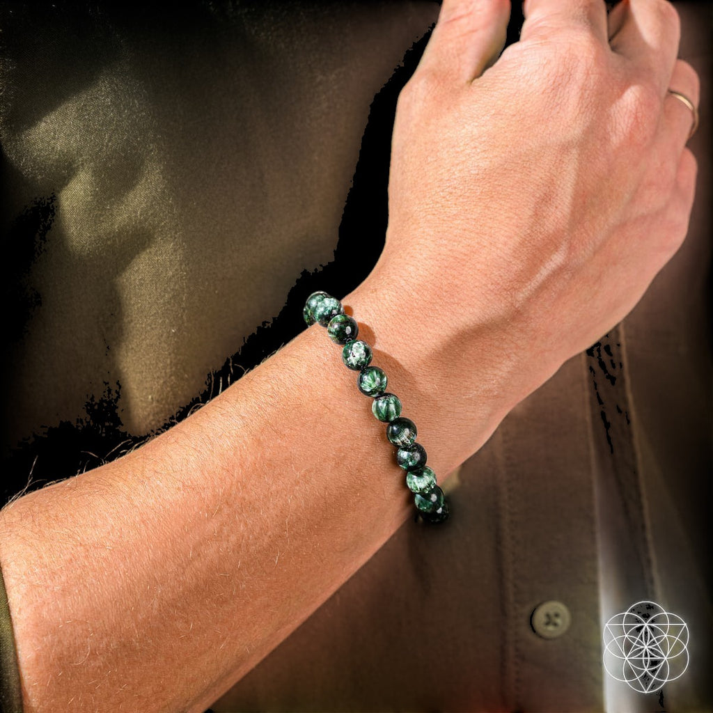 Angel Energy – Rare Seraphinite Bracelet of Transformation by Conscious Items