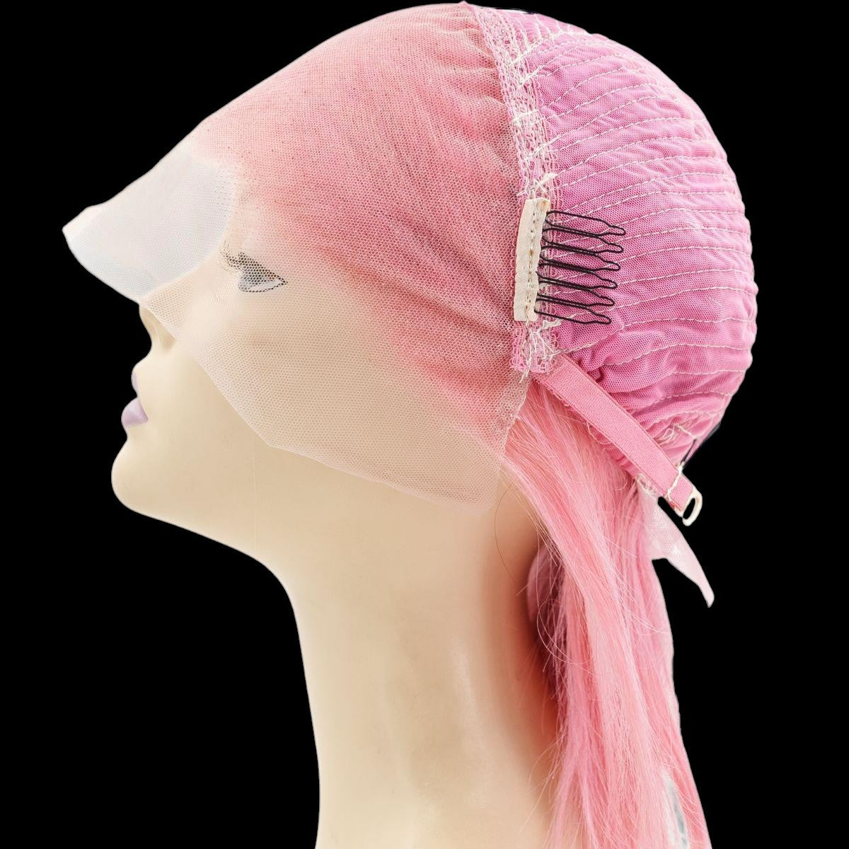 Cotton Candy 13x4 Transparent Lace Front 100% Human Hair Bob Wig by Private Label