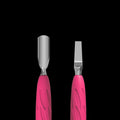 Manicure Pusher With Silicone Handle "Gummy" UNIQ 10 TYPE 5 (Narrow Rounded Pusher + Wide Blade) PQ-10/5- STALEKS by kvadrat store