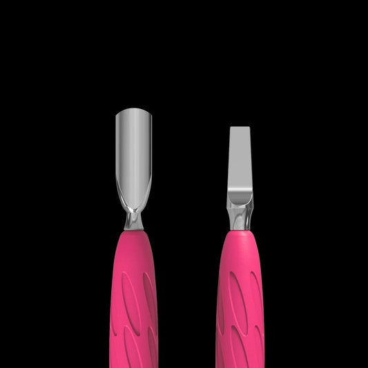 Manicure Pusher With Silicone Handle "Gummy" UNIQ 10 TYPE 5 (Narrow Rounded Pusher + Wide Blade) PQ-10/5- STALEKS by kvadrat store
