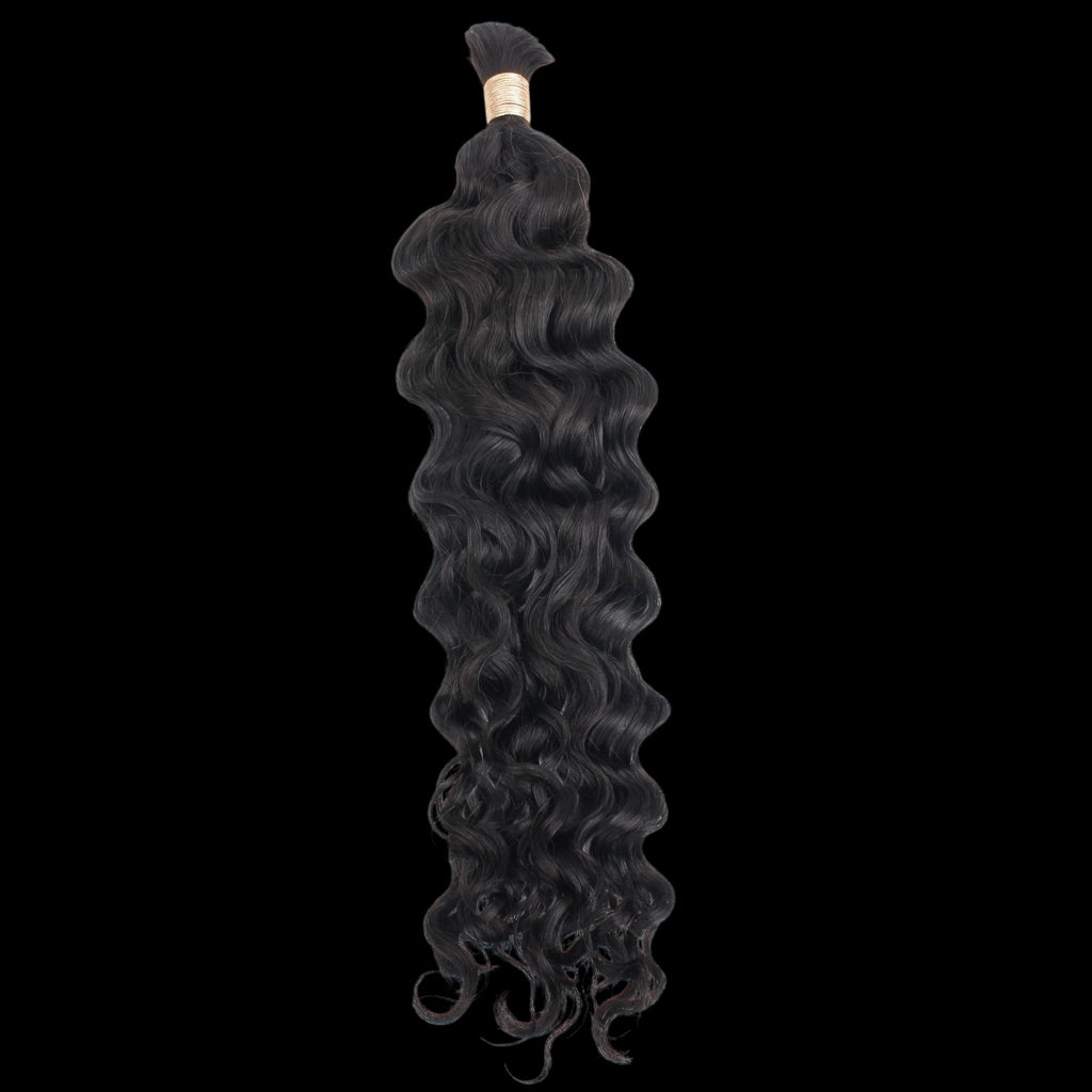 Beach Wave Bulk 100% Human Braiding Hair by Private Label