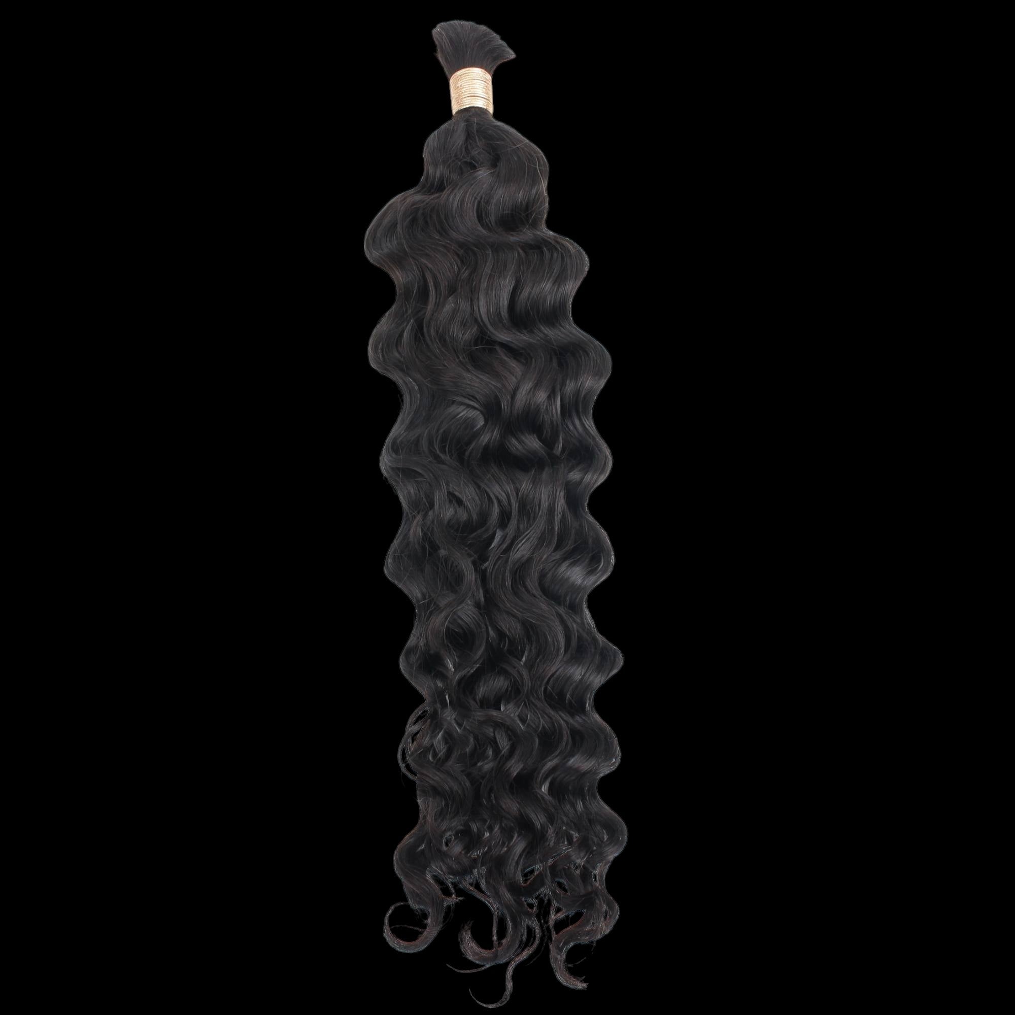 Beach Wave Bulk 100% Human Braiding Hair by Private Label