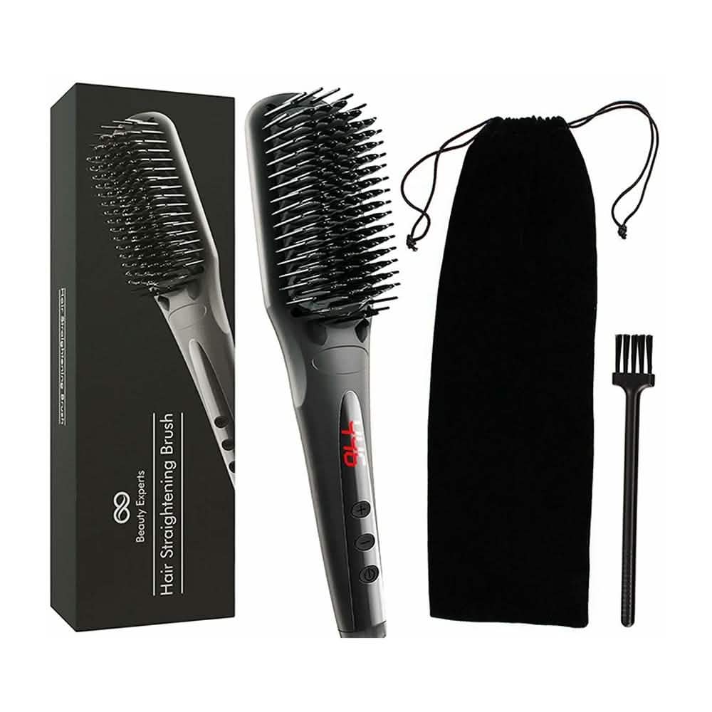 Beauty Experts Ceramic Ion Hair Straightening Brush by DailySale