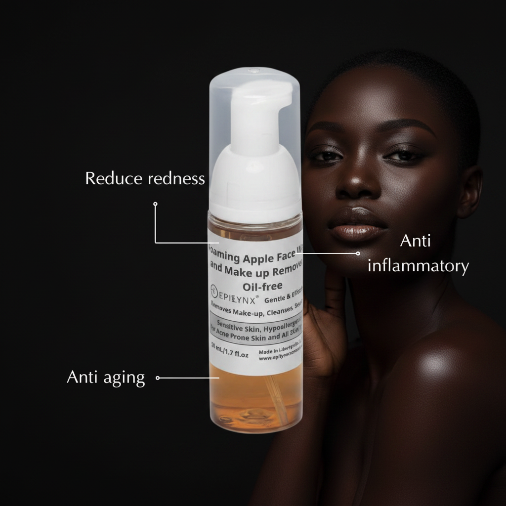 Gentle Foaming Facial Cleanser – Aloe, Apple & Ashwagandha for All Skin Types by EpiLynx
