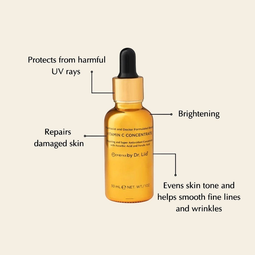 Brightening Vitamin C Glow Serum for Sensitive & Dry Skin – Vegan, Gluten-Free, Anti-Aging, Fragrance-Free by EpiLynx