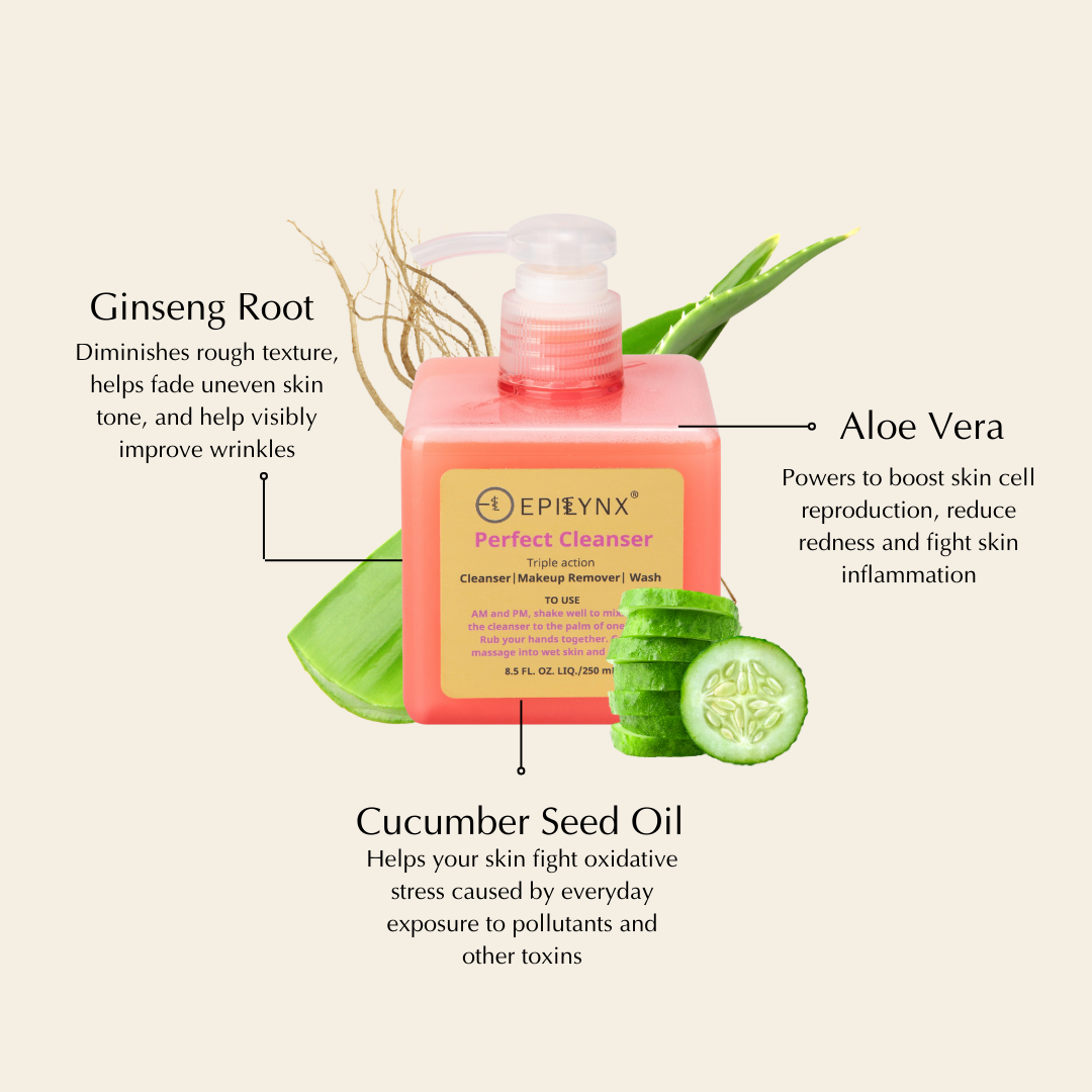 Gentle Hydrating Facial Cleanser – Aloe, Cucumber & Antioxidants (Nut-Free, Gluten-Free, Vegan) by EpiLynx