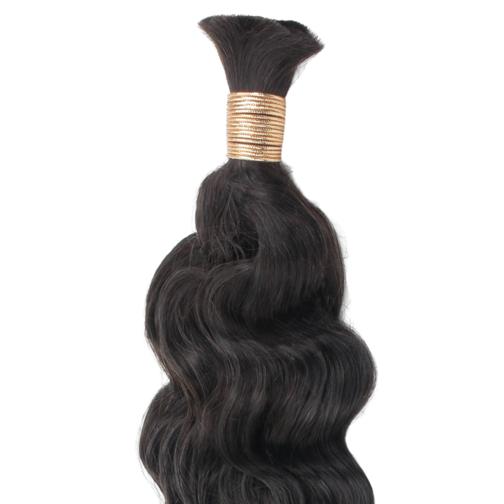 Beach Wave Bulk 100% Human Braiding Hair by Private Label