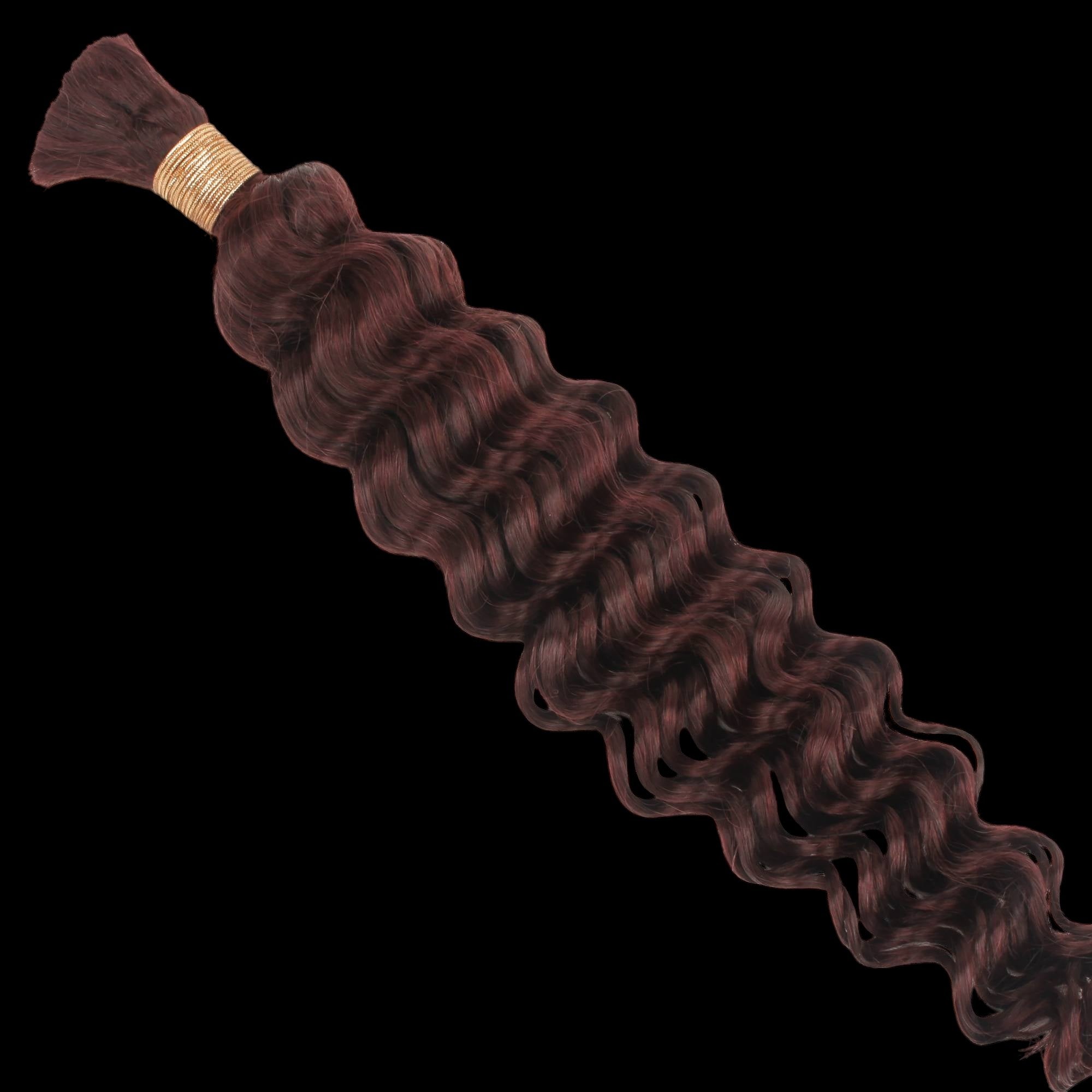 Burgundy Deep Wave Color 99J Bulk 100% Human Braiding Hair by Private Label