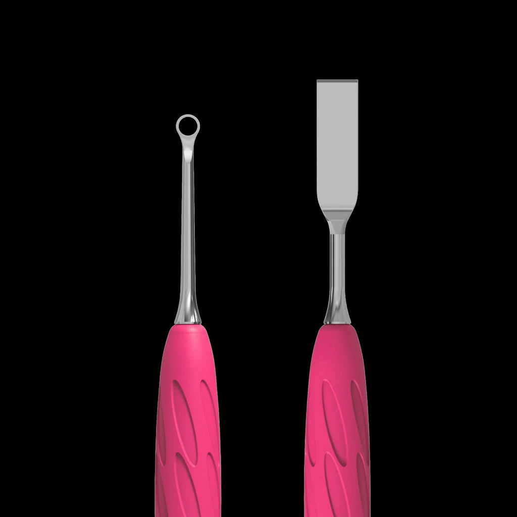 Manicure Pusher With Silicone Handle "Gummy" UNIQ 11 TYPE 1 (Flat Straight Pusher + Ring) PQ-11/1- STALEKS by kvadrat store
