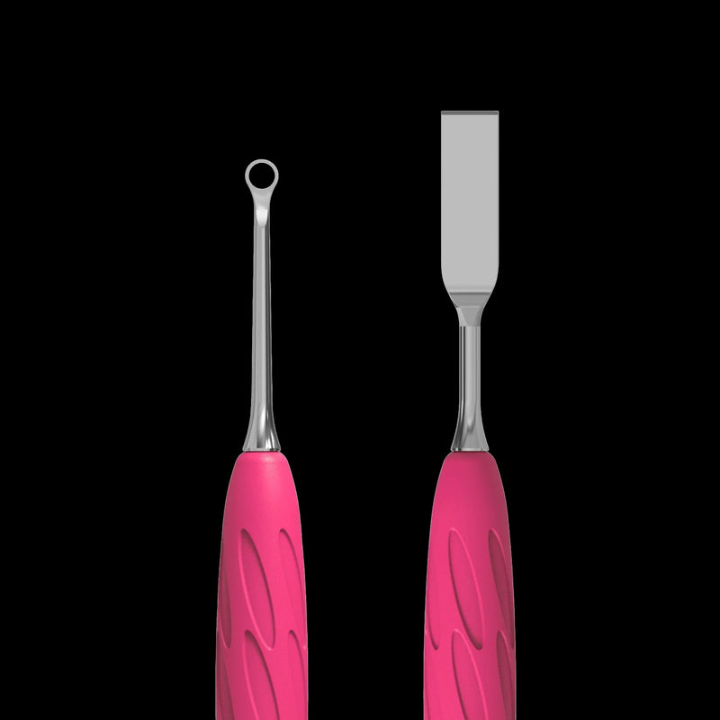 Manicure Pusher With Silicone Handle "Gummy" UNIQ 11 TYPE 1 (Flat Straight Pusher + Ring) PQ-11/1- STALEKS by kvadrat store