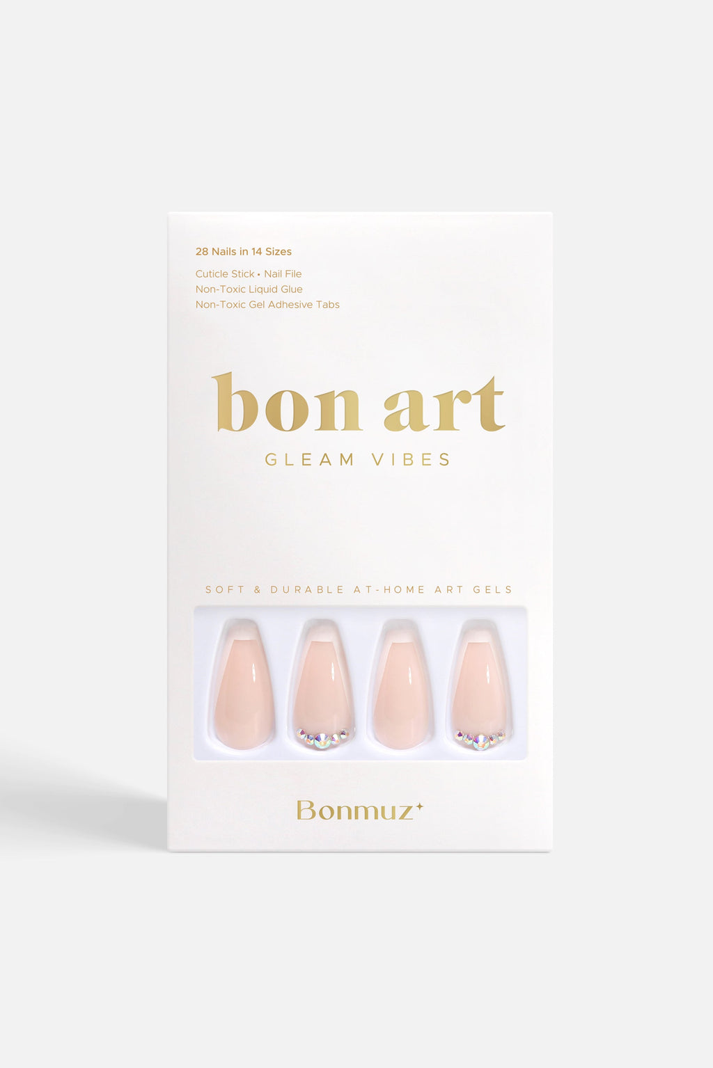 Beige Twinkle | Soft & Durable Press-On Nails by Bonmuz