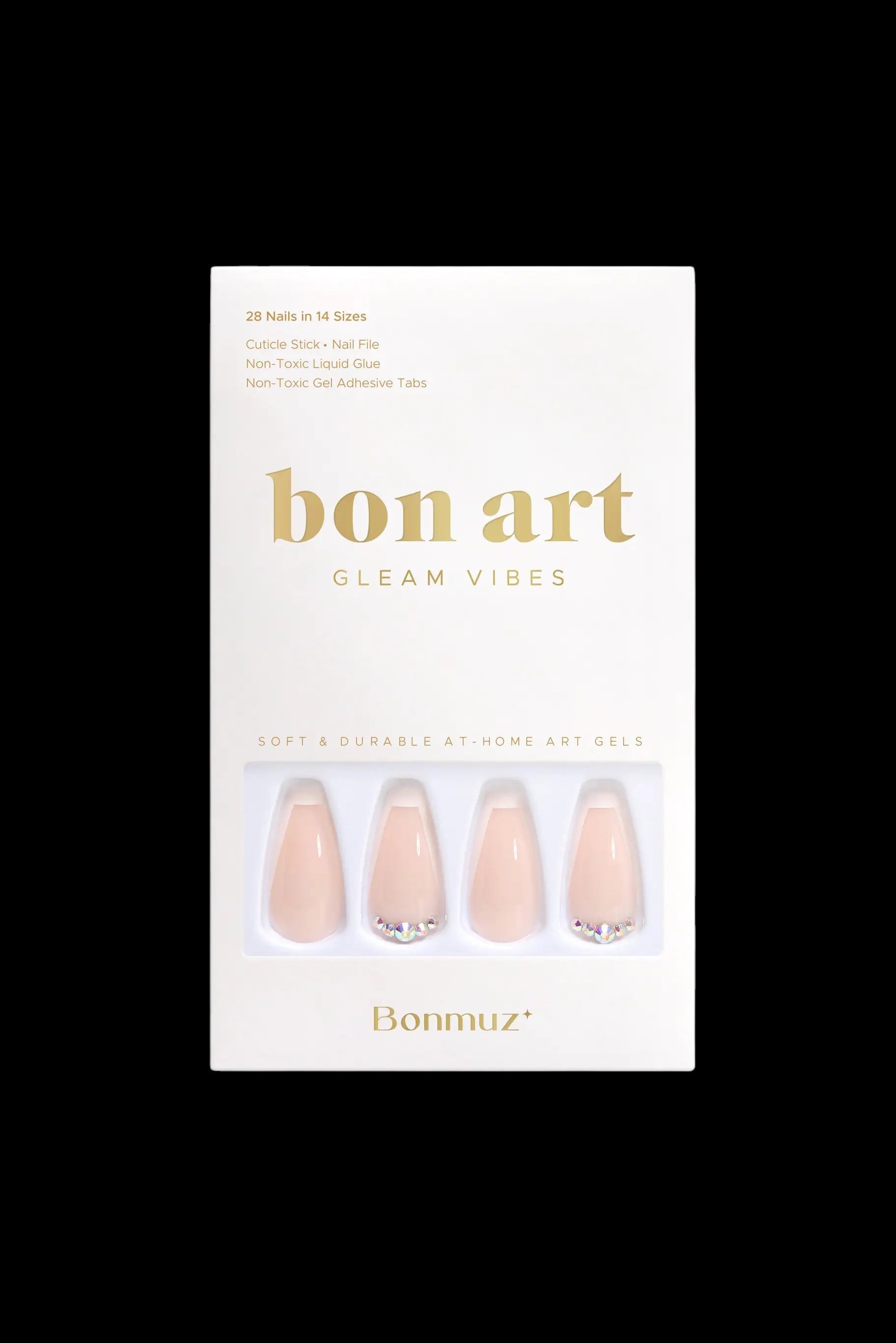 Beige Twinkle | Soft & Durable Press-On Nails by Bonmuz