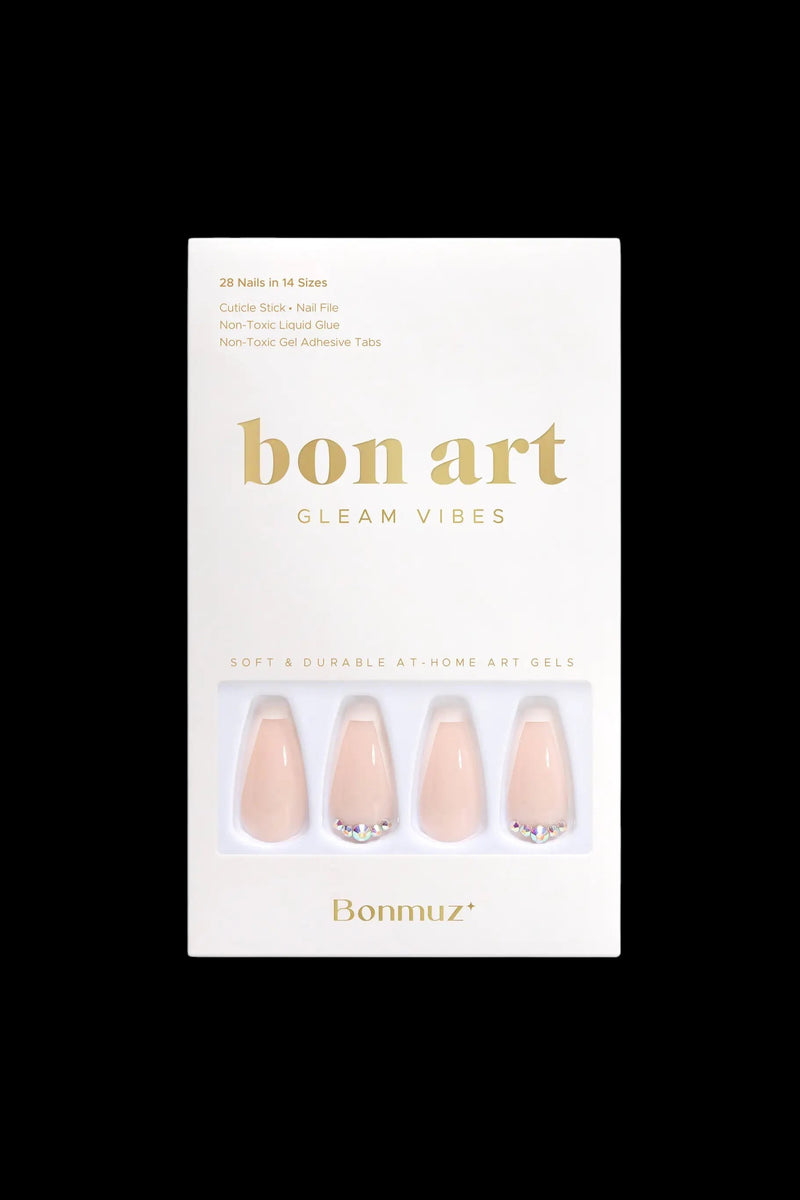 Beige Twinkle | Soft & Durable Press-On Nails by Bonmuz