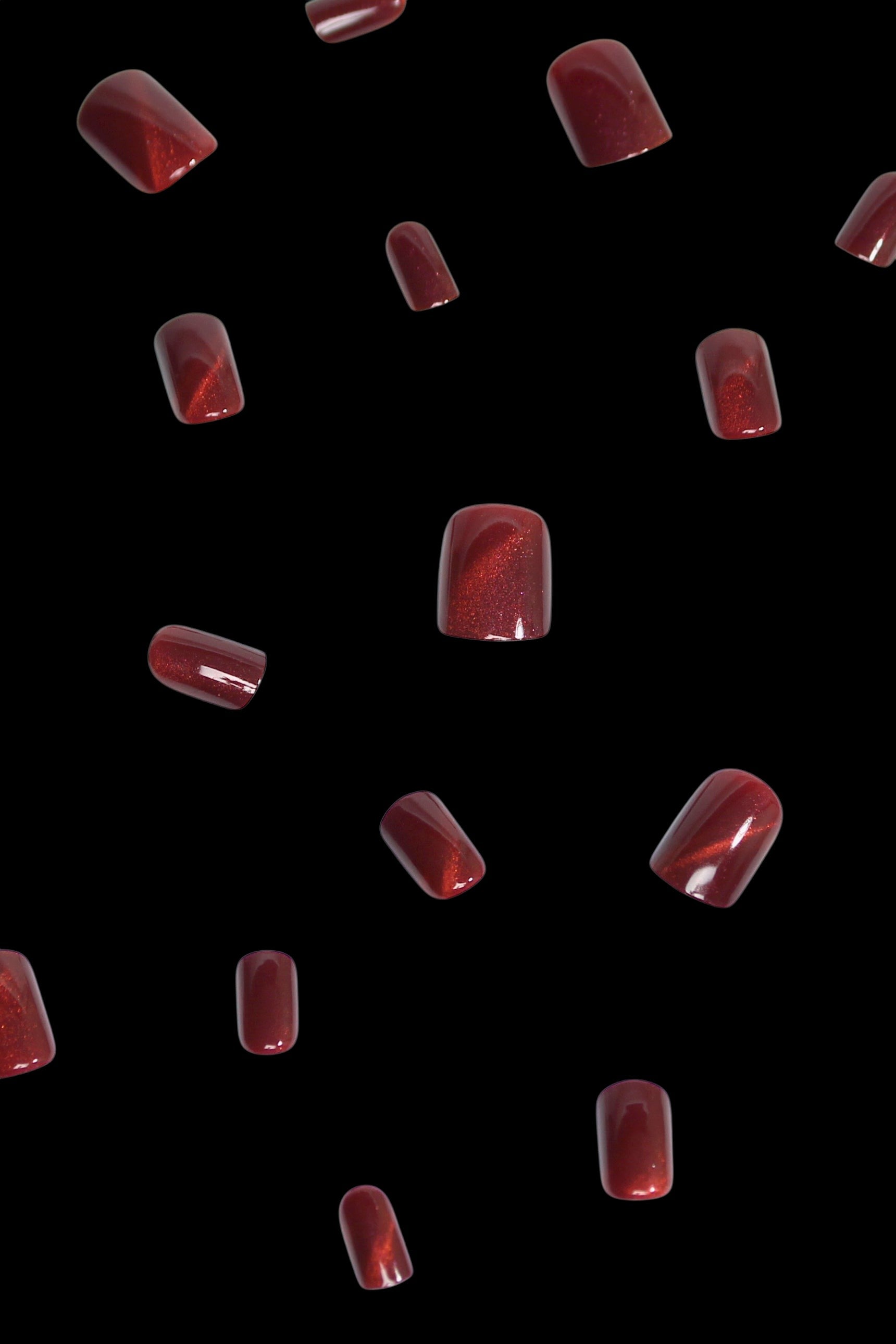 Starlite Red | Soft & Durable Press-On Nails by Bonmuz