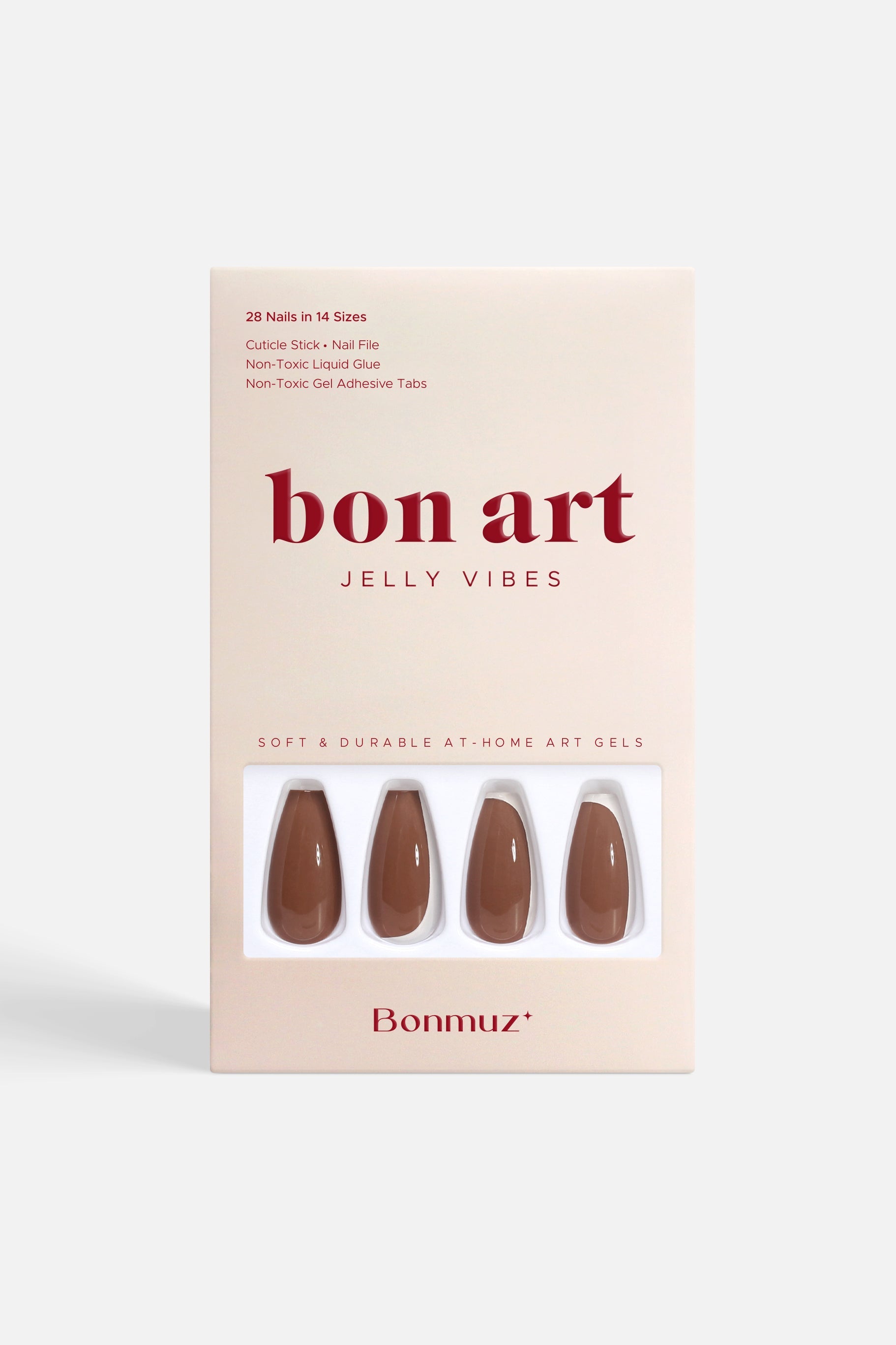 Toffee Nut | Soft & Durable Press-On Nails by Bonmuz