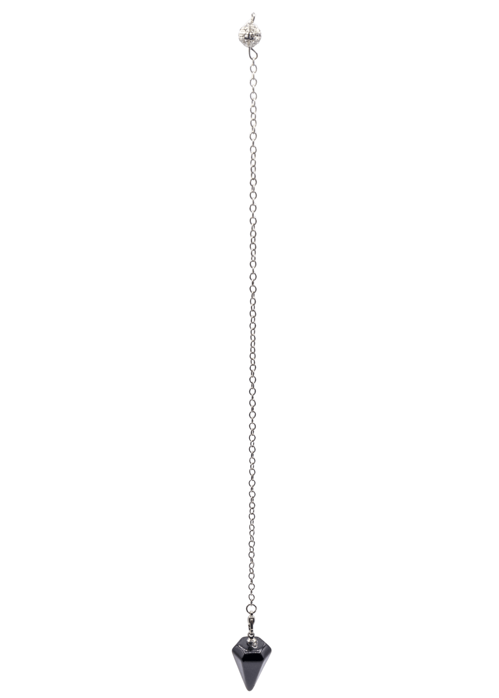 Black Agate Crystal Pendulum