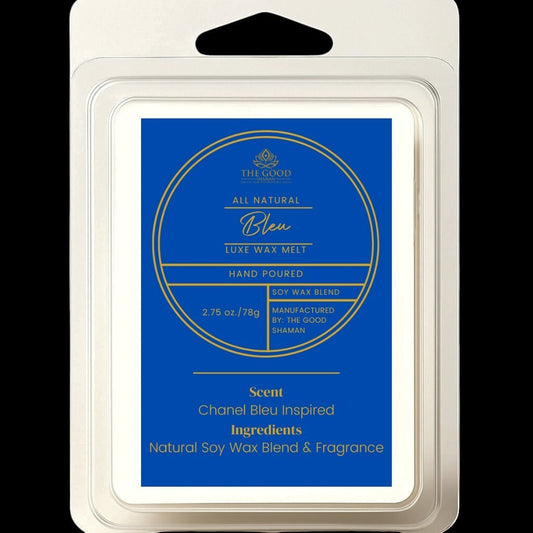"Bleu" - Luxe Hand-Poured Natural Soy Wax Melt Chanel Bleu Inspired Fragrance - AetherLux.Shop