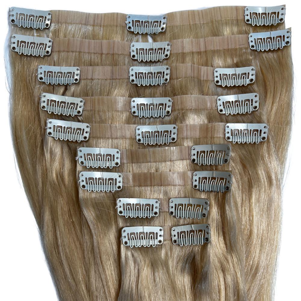 Blonde Seamless Clip-In 100% Human Hair Extensions by Private Label