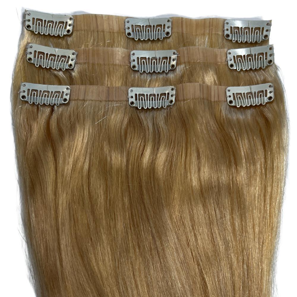 Blonde Seamless Clip-In 100% Human Hair Extensions by Private Label