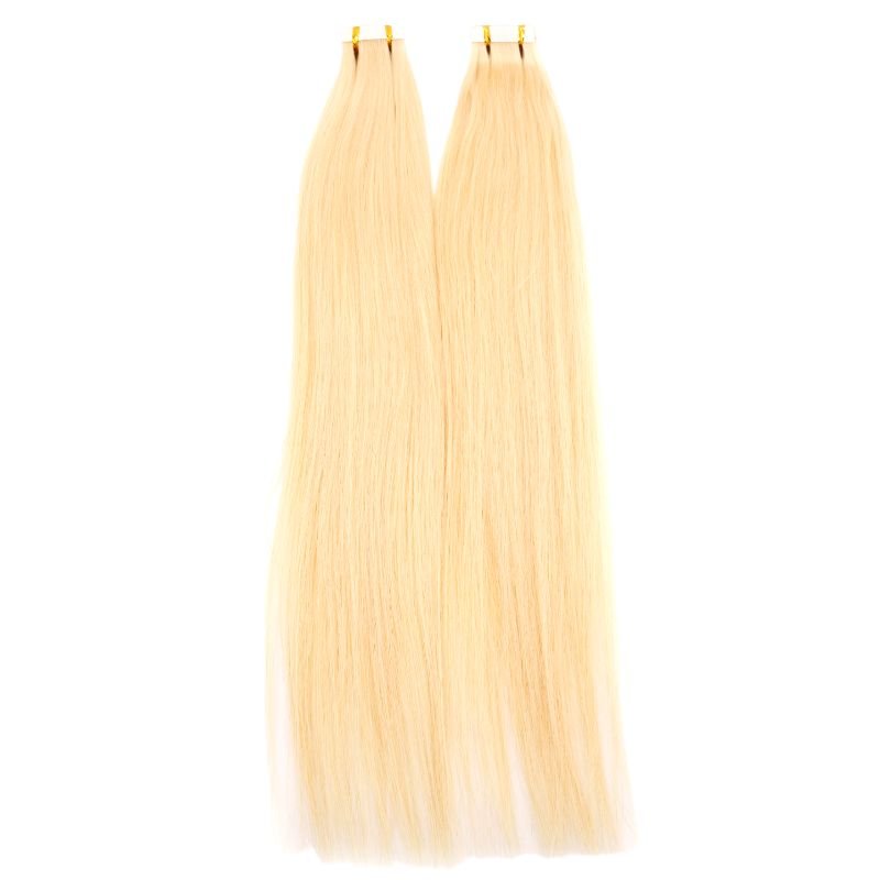 Raw Blonde Straight 100% Human Hair Tape In Extensions by Private Label
