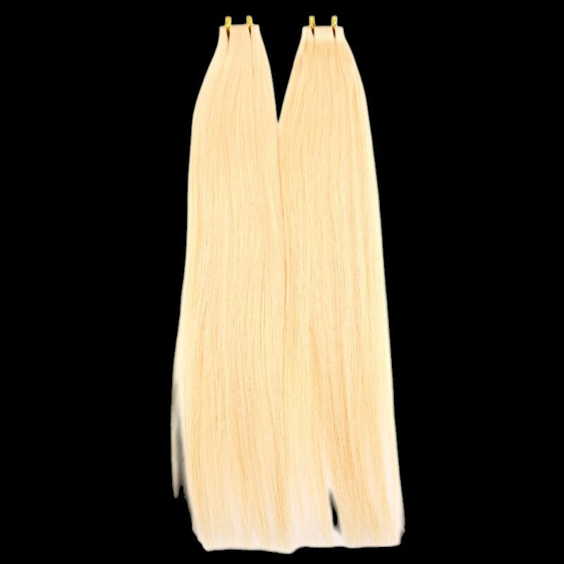 Raw Blonde Straight 100% Human Hair Tape In Extensions by Private Label