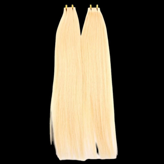 Raw Blonde Straight 100% Human Hair Tape In Extensions by Private Label