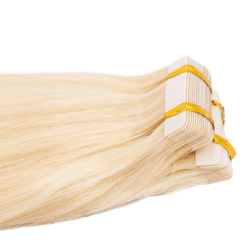 Raw Blonde Straight 100% Human Hair Tape In Extensions by Private Label