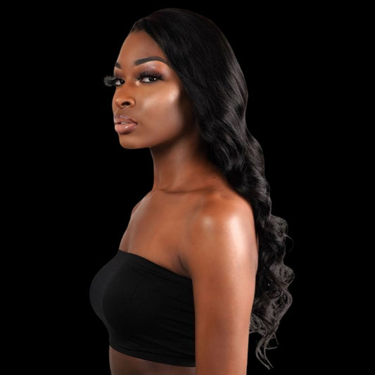 Body Wave 13x4 Transparent Lace Front Human Hair Wig by Private Label