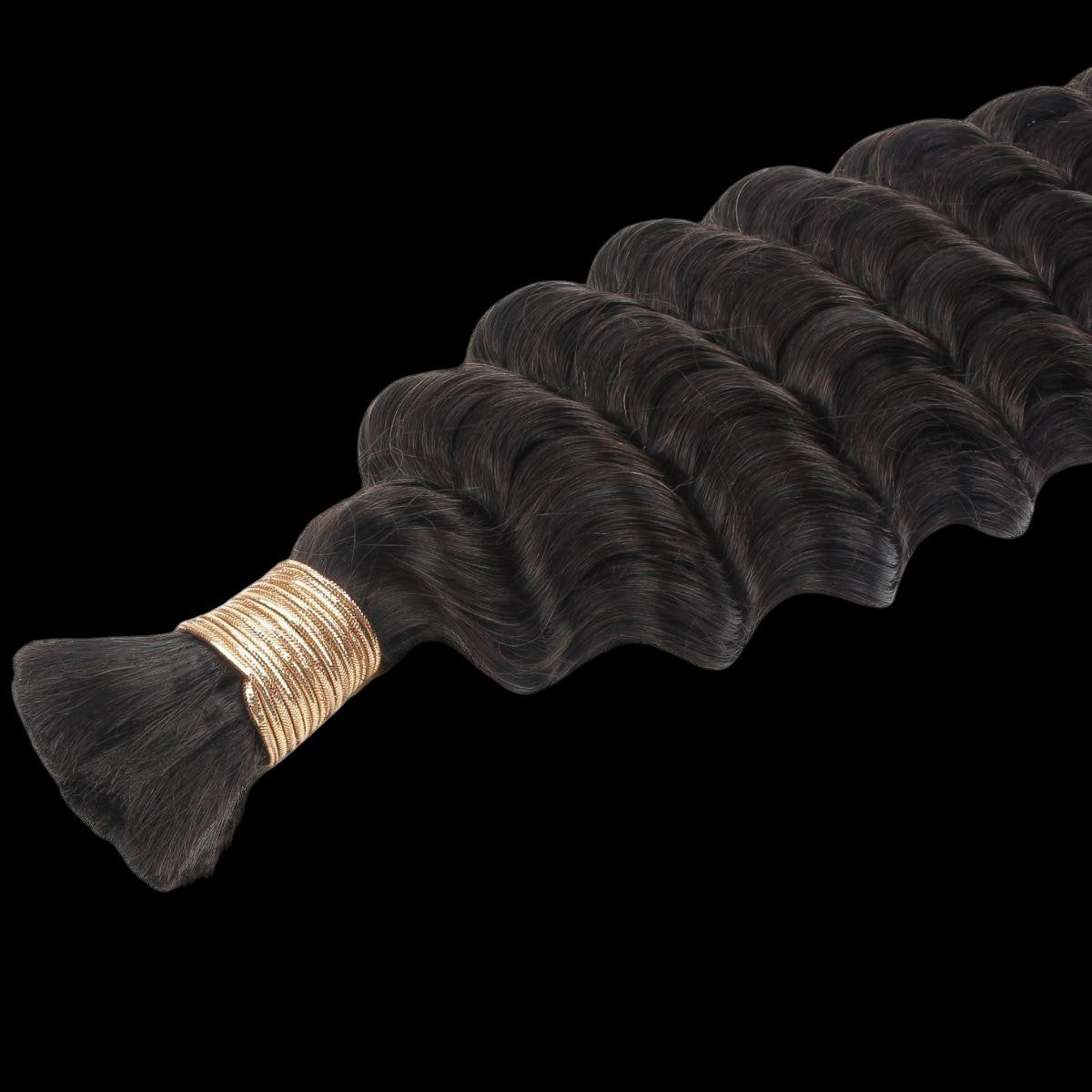 Deep Wave Bulk 100% Human Braiding Hair by Private Label