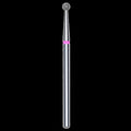 DIAMOND NAIL DRILL BIT, "BALL", RED, HEAD DIAMETER 2.5MM (FA01R025) - STALEKS™ by kvadrat store