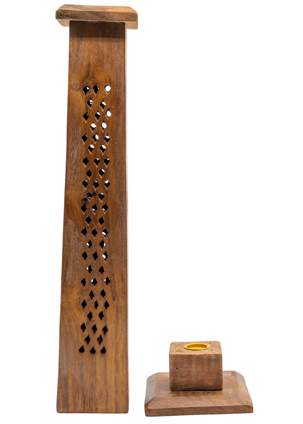 Brass Inlay Tree of Life Vertical Incesne Burner