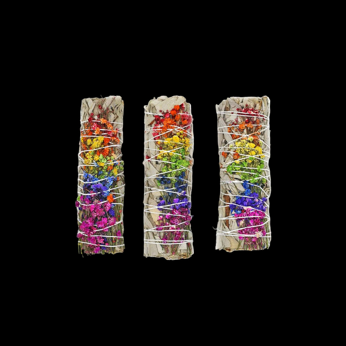 'Energy Wheel' Floral White Sage Smudge Stick (4 in.) by Sacred Crystals