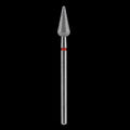 STALEKS - Diamond nail drill bit, "Pointed Pear", red, EXPERT 5/12 mm (FA100R050/12) by kvadrat store