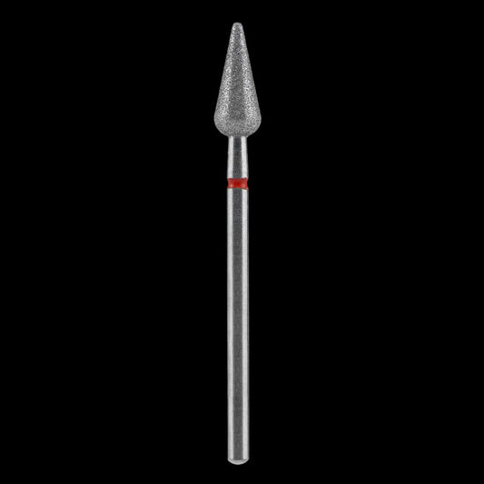 STALEKS - Diamond nail drill bit, "Pointed Pear", red, EXPERT 5/12 mm (FA100R050/12) by kvadrat store