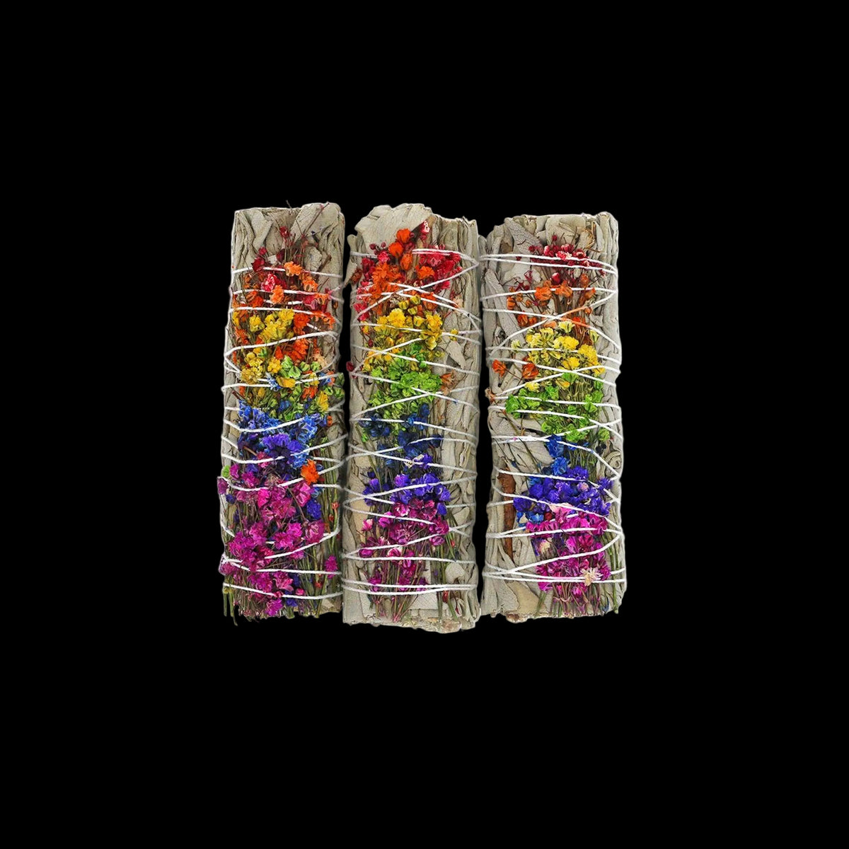 'Energy Wheel' Floral White Sage Smudge Stick (4 in.) by Sacred Crystals