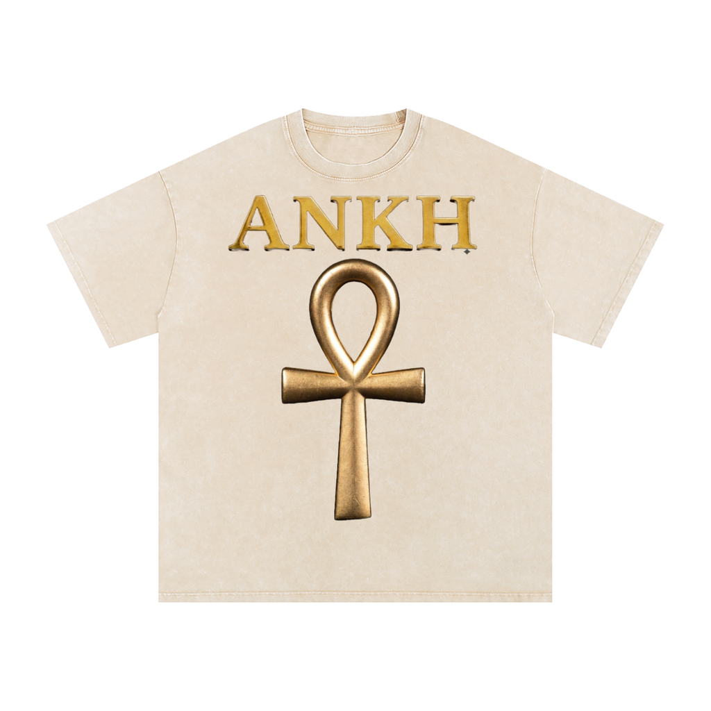 Snow Washed Oversized Cotton T-Shirt