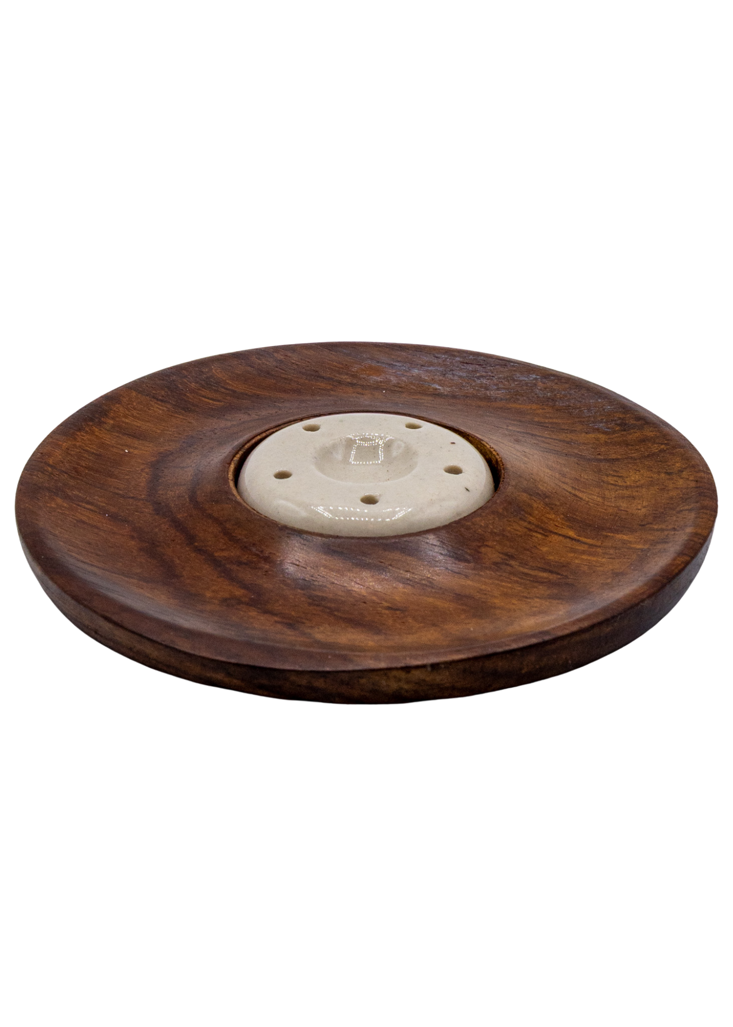 Ceramic & Wood Cone - Stick Incense Burner