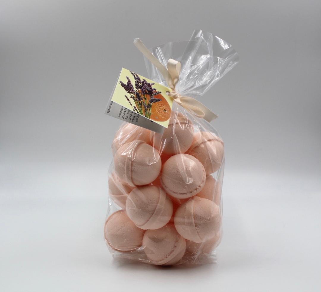 14 bath bombs (select from over 100 fragrances) our Little Bag of Balls (Fragrances A thru D) by Spa Pure