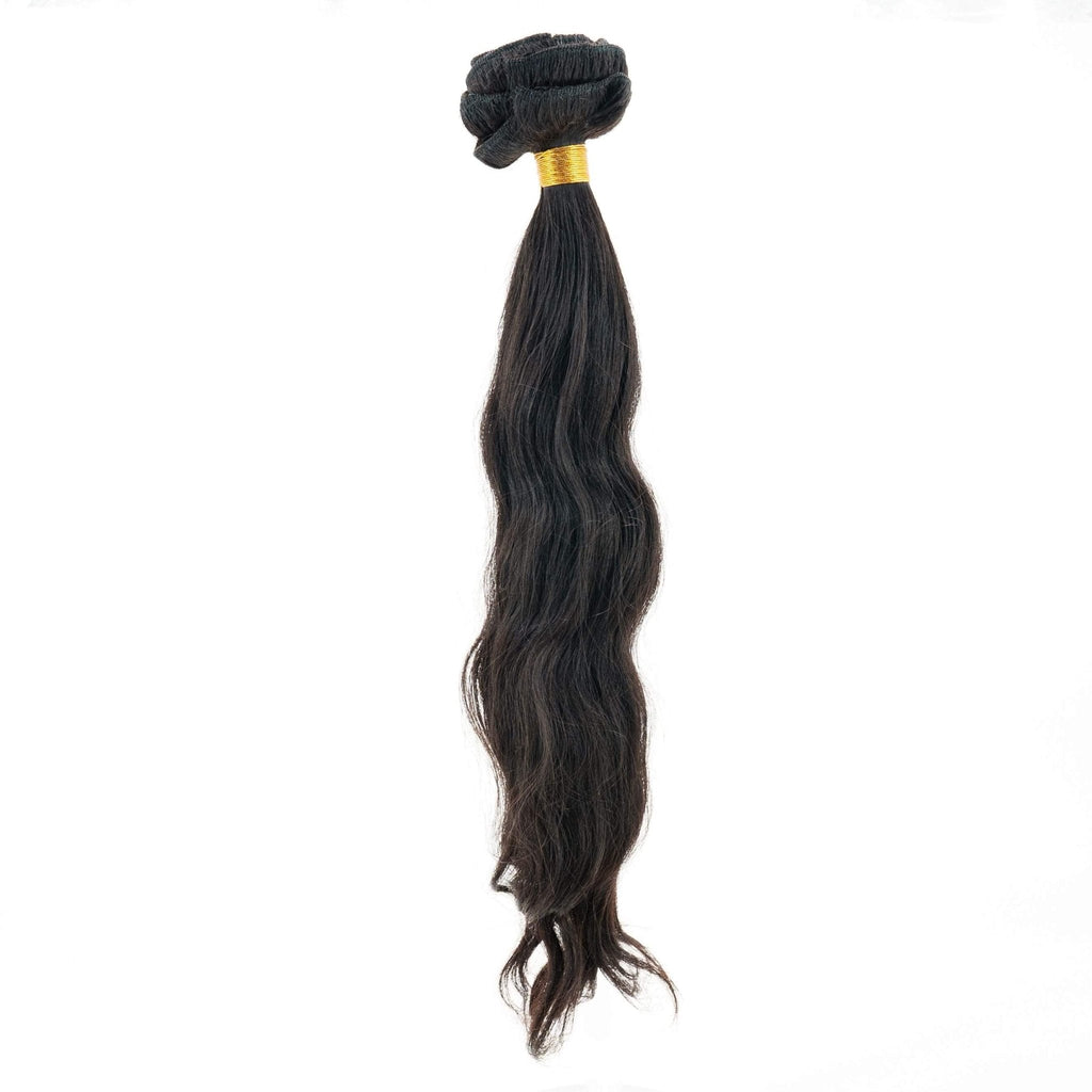 Indian Wavy Natural Black Clip-In 100% Human Hair Extensions by Private Label